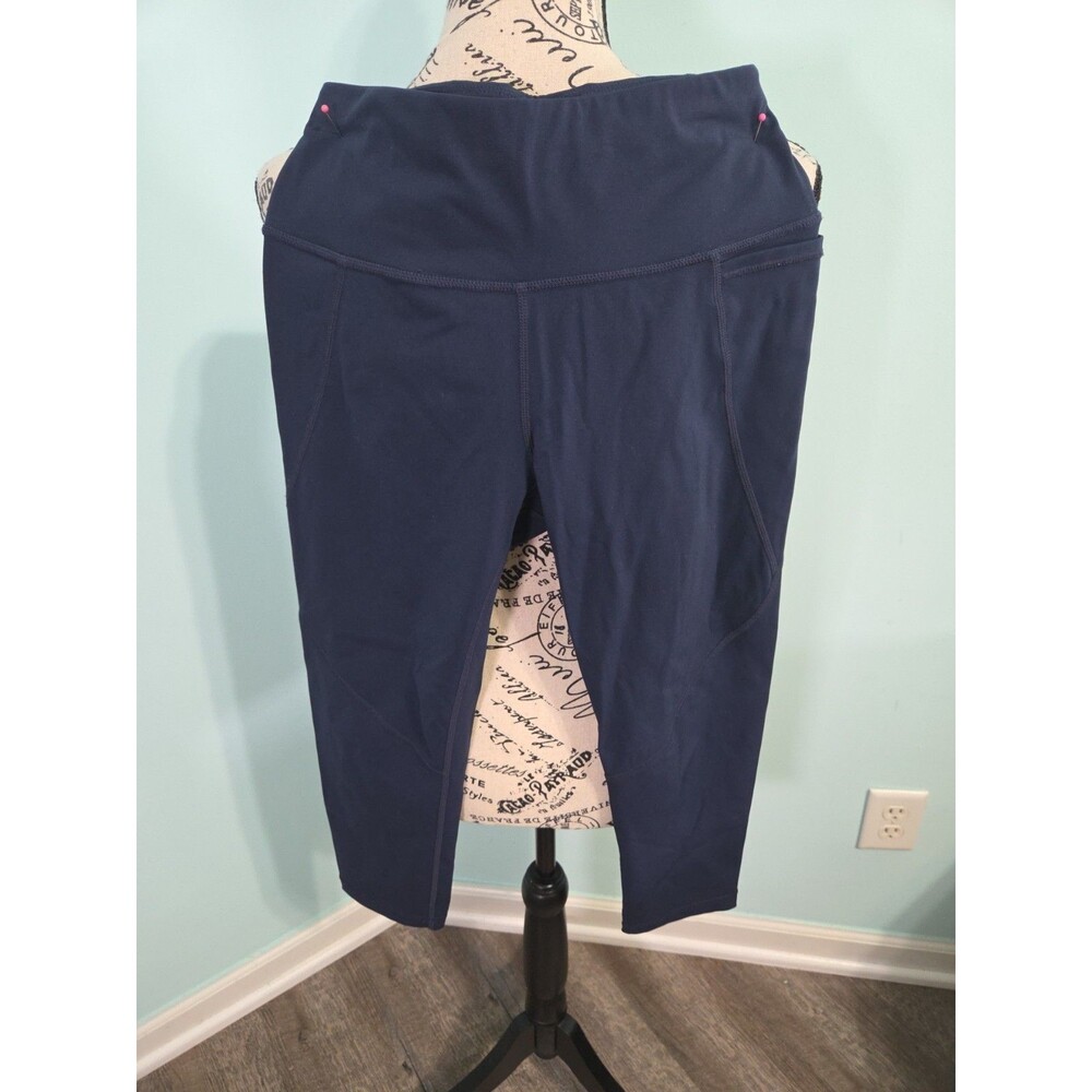 SWEATY BETTY Leggings Blue Power Workout Pants crop extra small